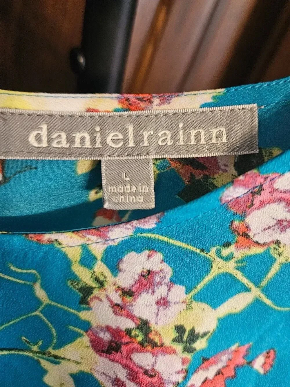 Girls' Floral Sleeveless Dress in Teal Blue
